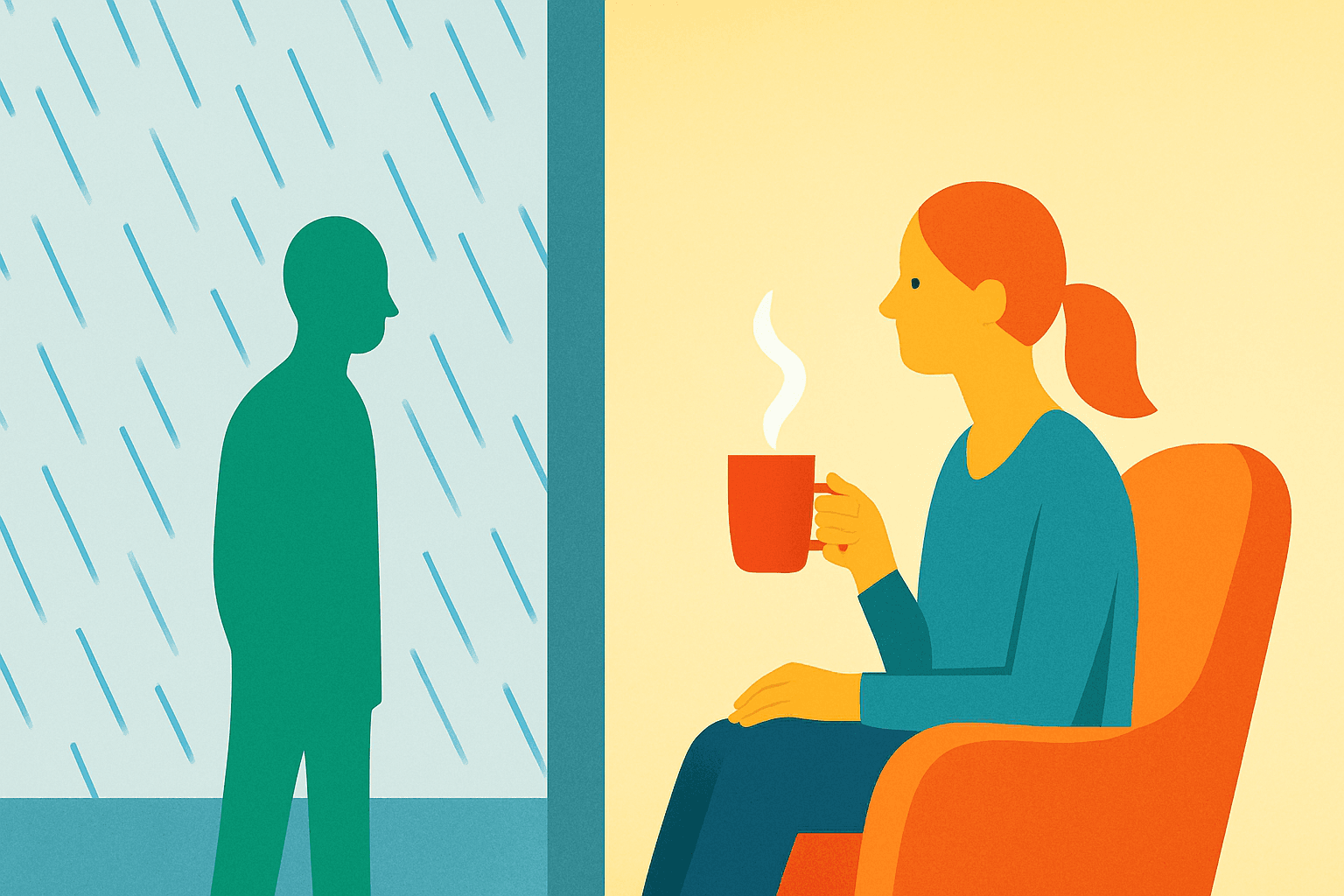 Why does rain sound so much better when you don't have to go out in it?